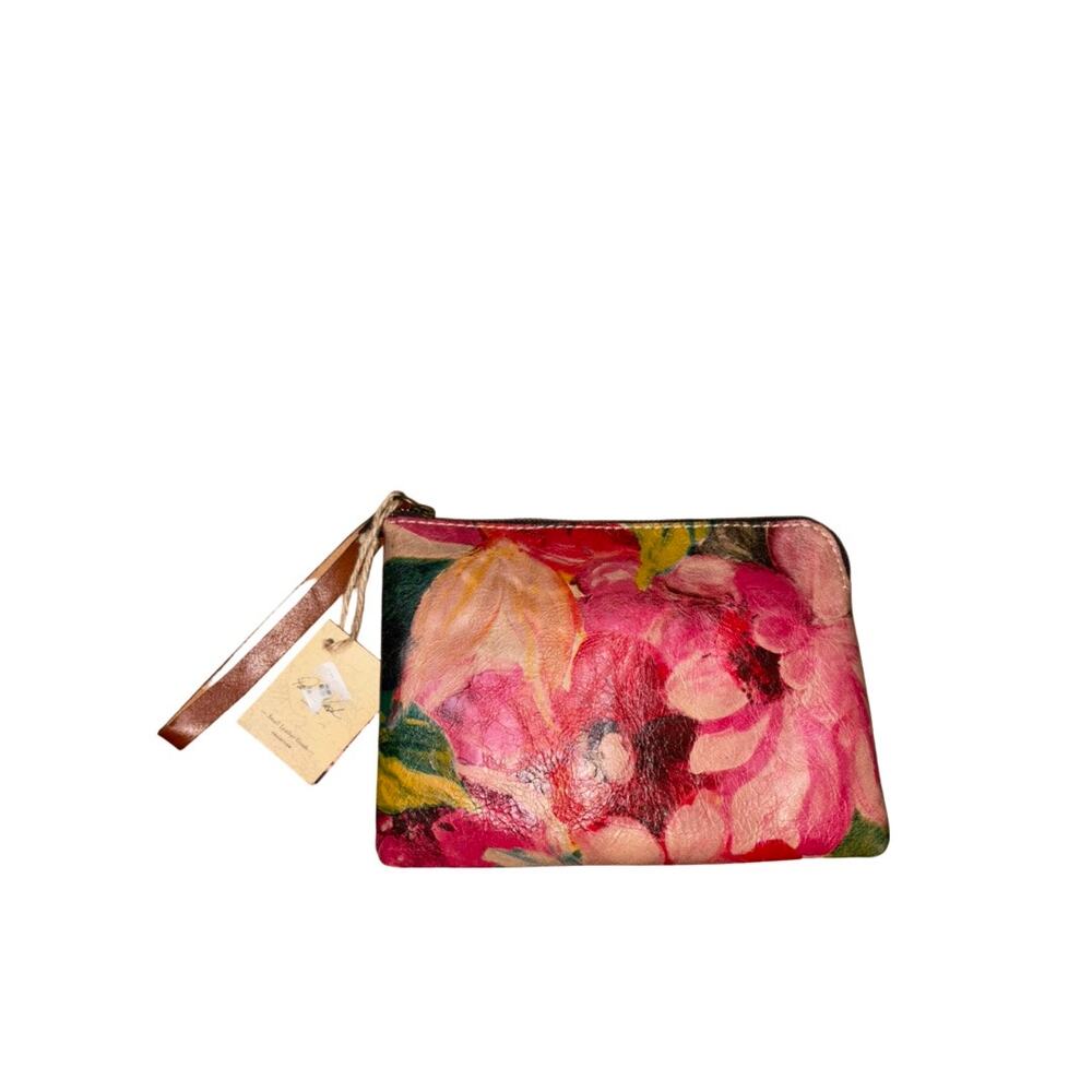 NEW Patricia Nash Floral Leather Clutch Wristlet